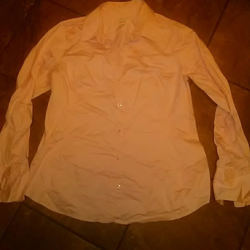 Women's Pink Stretch Button-Down Top
